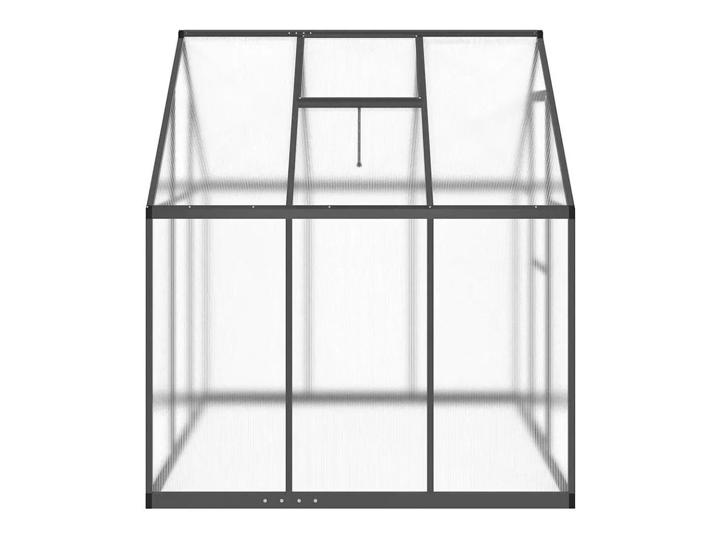 Estufa tipo tenda para plantas flores e hortaliças com estrutura de base 169 x 169 x 195 cm alumínio antracite 02_0044488
