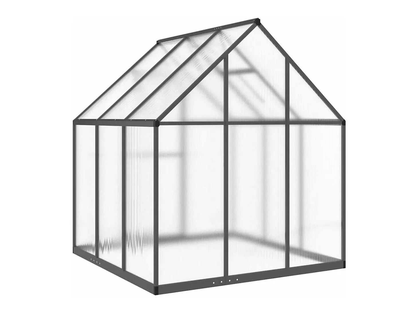 Estufa tipo tenda para plantas flores e hortaliças com estrutura de base 169 x 169 x 195 cm alumínio antracite 02_0044488