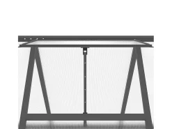 Estufa tipo tenda para plantas flores e hortaliças com estrutura de base 169 x 169 x 195 cm alumínio antracite 02_0044488