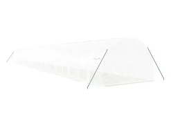 Estufa tipo tenda para plantas flores e hortaliças com estrutura de aço 72 m² 24 x 3 x 2 m branca 02_0044627