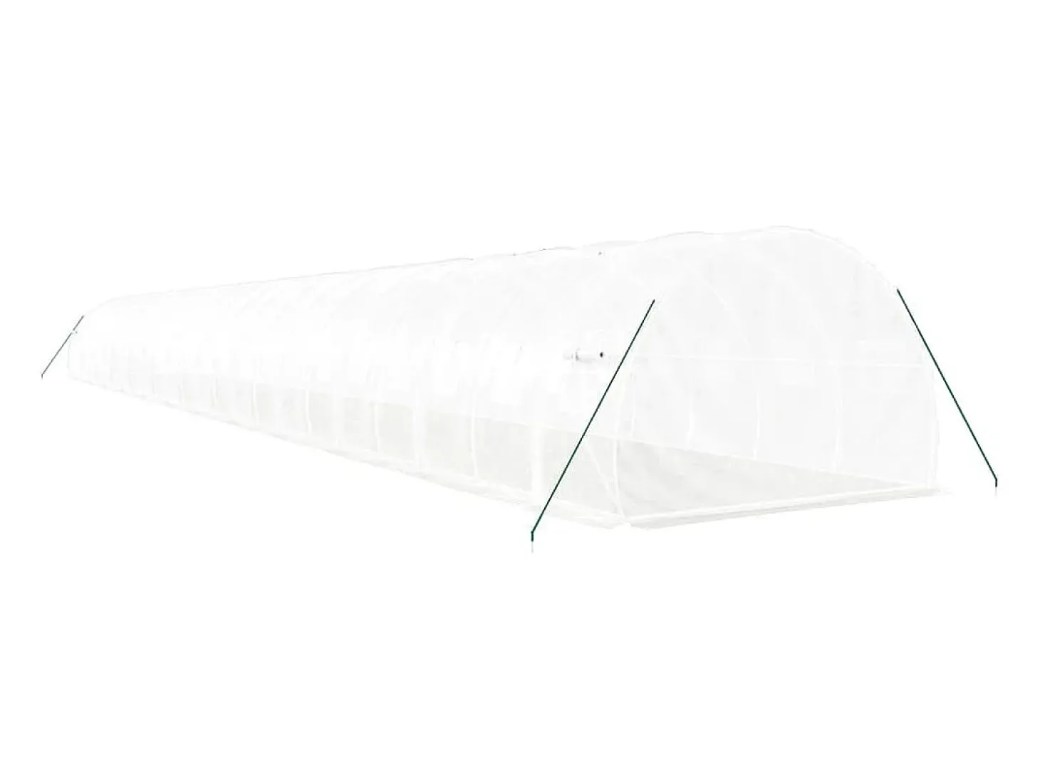 Estufa tipo tenda para plantas flores e hortaliças com estrutura de aço 72 m² 24 x 3 x 2 m branca 02_0044627