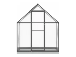 Estufa tipo tenda para plantas flores e hortaliças com estrutura de base 169 x 58 x 202 cm alumínio antracite 02_0044494