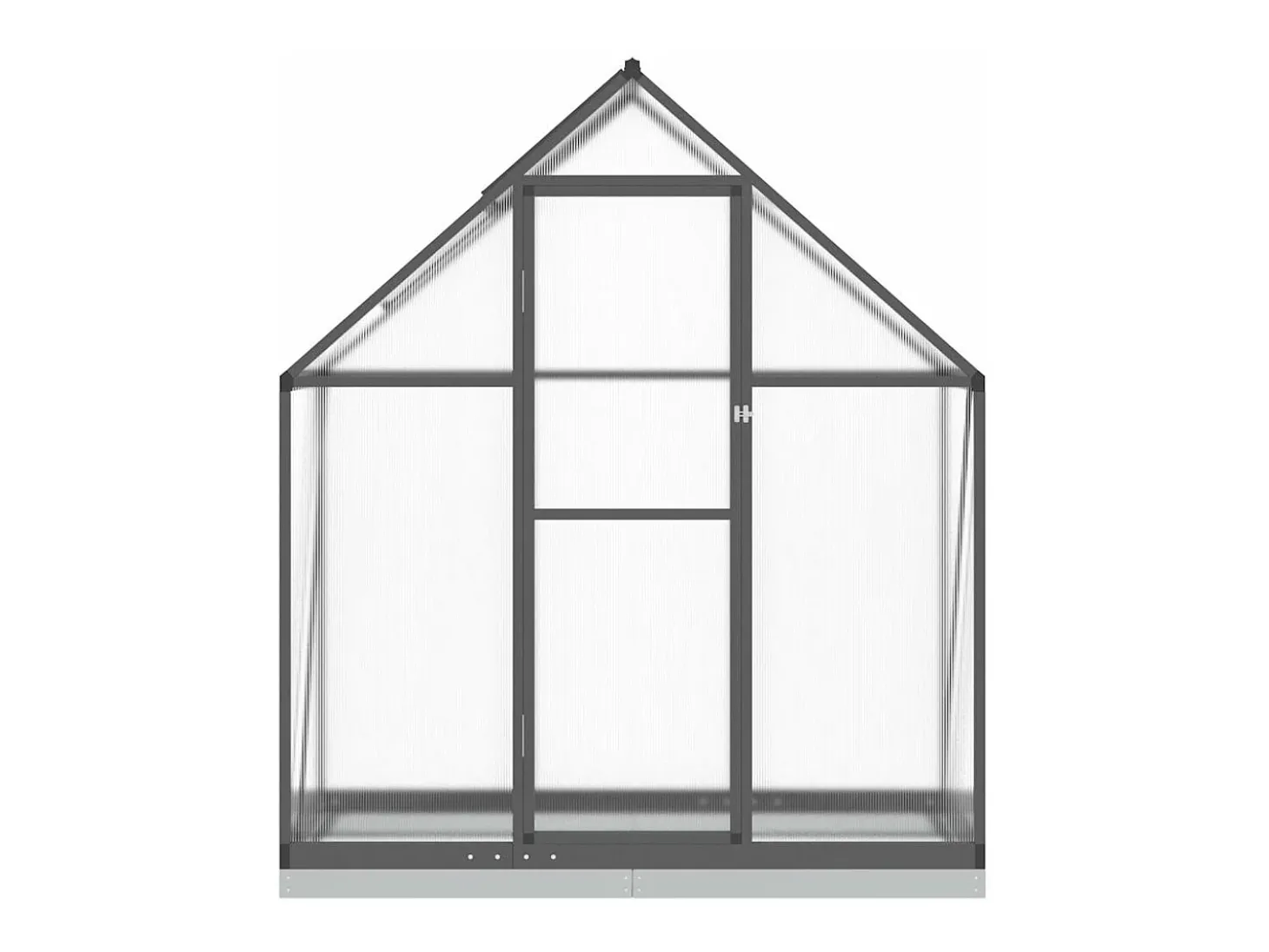 Estufa tipo tenda para plantas flores e hortaliças com estrutura de base 169 x 58 x 202 cm alumínio antracite 02_0044494