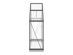 Estufa tipo tenda para plantas flores e hortaliças com estrutura de base 169 x 58 x 202 cm alumínio antracite 02_0044494