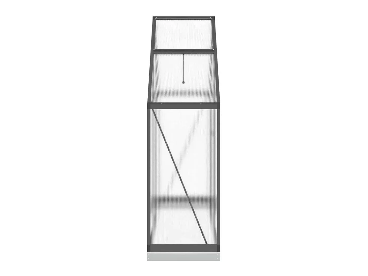 Estufa tipo tenda para plantas flores e hortaliças com estrutura de base 169 x 58 x 202 cm alumínio antracite 02_0044494