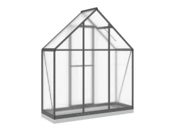 Estufa tipo tenda para plantas flores e hortaliças com estrutura de base 169 x 58 x 202 cm alumínio antracite 02_0044494