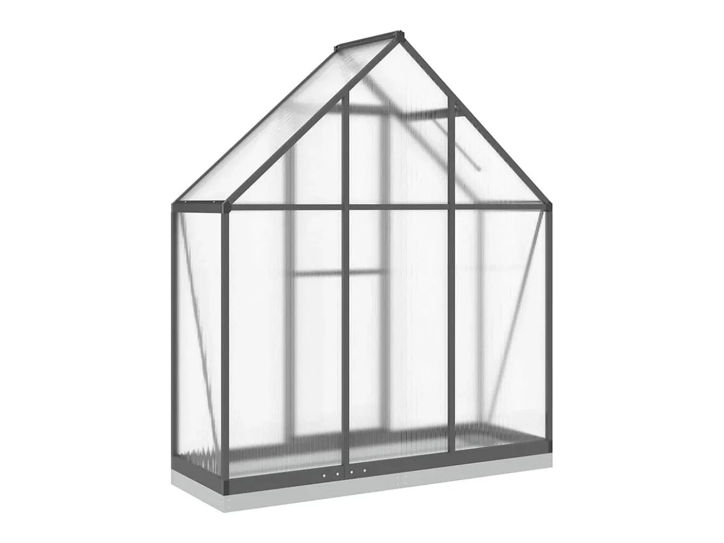 Estufa tipo tenda para plantas flores e hortaliças com estrutura de base 169 x 58 x 202 cm alumínio antracite 02_0044494