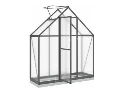 Estufa tipo tenda para plantas flores e hortaliças com estrutura de base 169 x 58 x 202 cm alumínio antracite 02_0044494