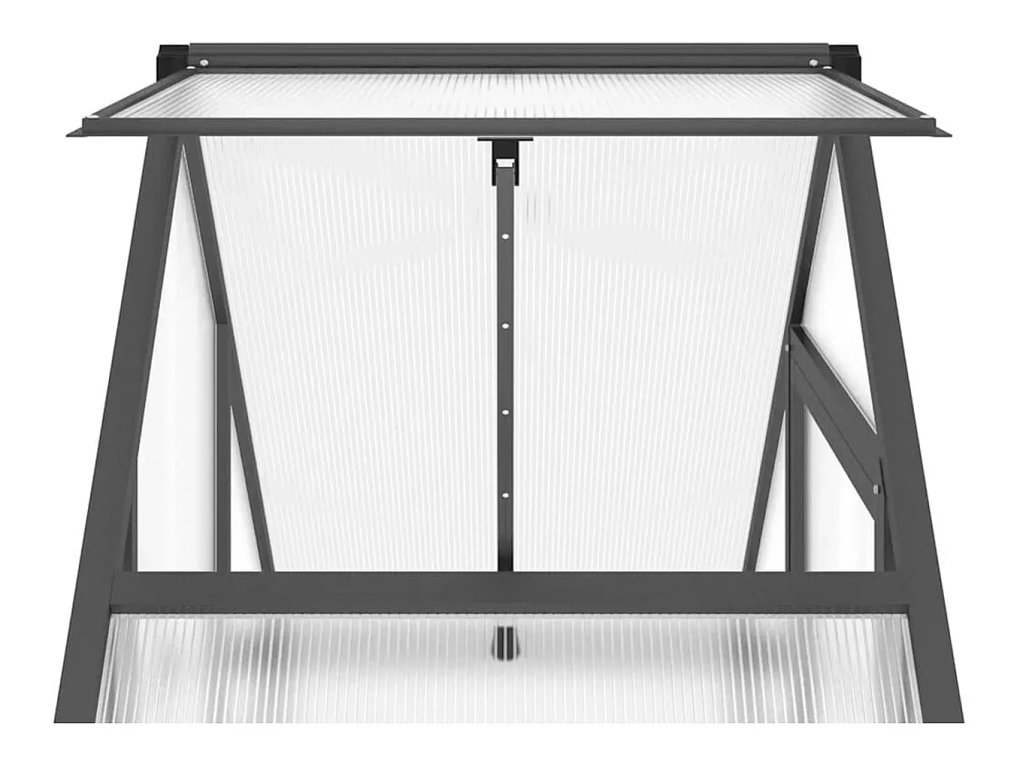 Estufa tipo tenda para plantas flores e hortaliças com estrutura de base 169 x 58 x 202 cm alumínio antracite 02_0044494