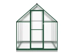 Estufa tipo tenda para plantas flores e hortaliças com estrutura de base 169 x 169 x 202 cm alumínio verde 02_0044491