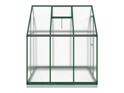 Estufa tipo tenda para plantas flores e hortaliças com estrutura de base 169 x 169 x 202 cm alumínio verde 02_0044491