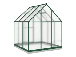 Estufa tipo tenda para plantas flores e hortaliças com estrutura de base 169 x 169 x 202 cm alumínio verde 02_0044491