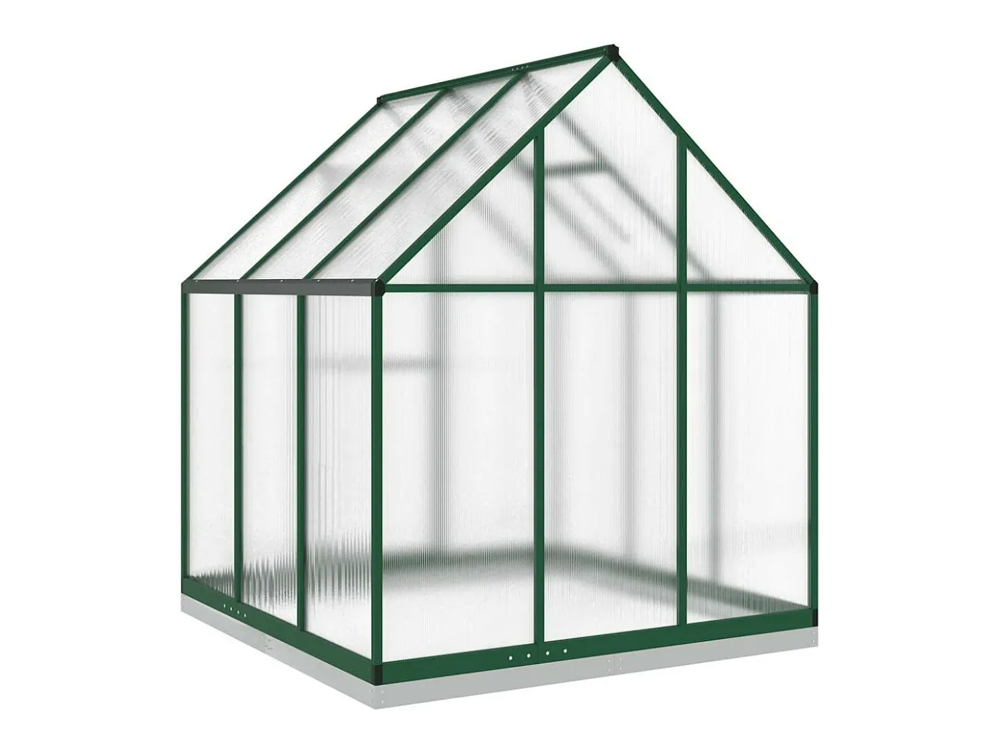 Estufa tipo tenda para plantas flores e hortaliças com estrutura de base 169 x 169 x 202 cm alumínio verde 02_0044491