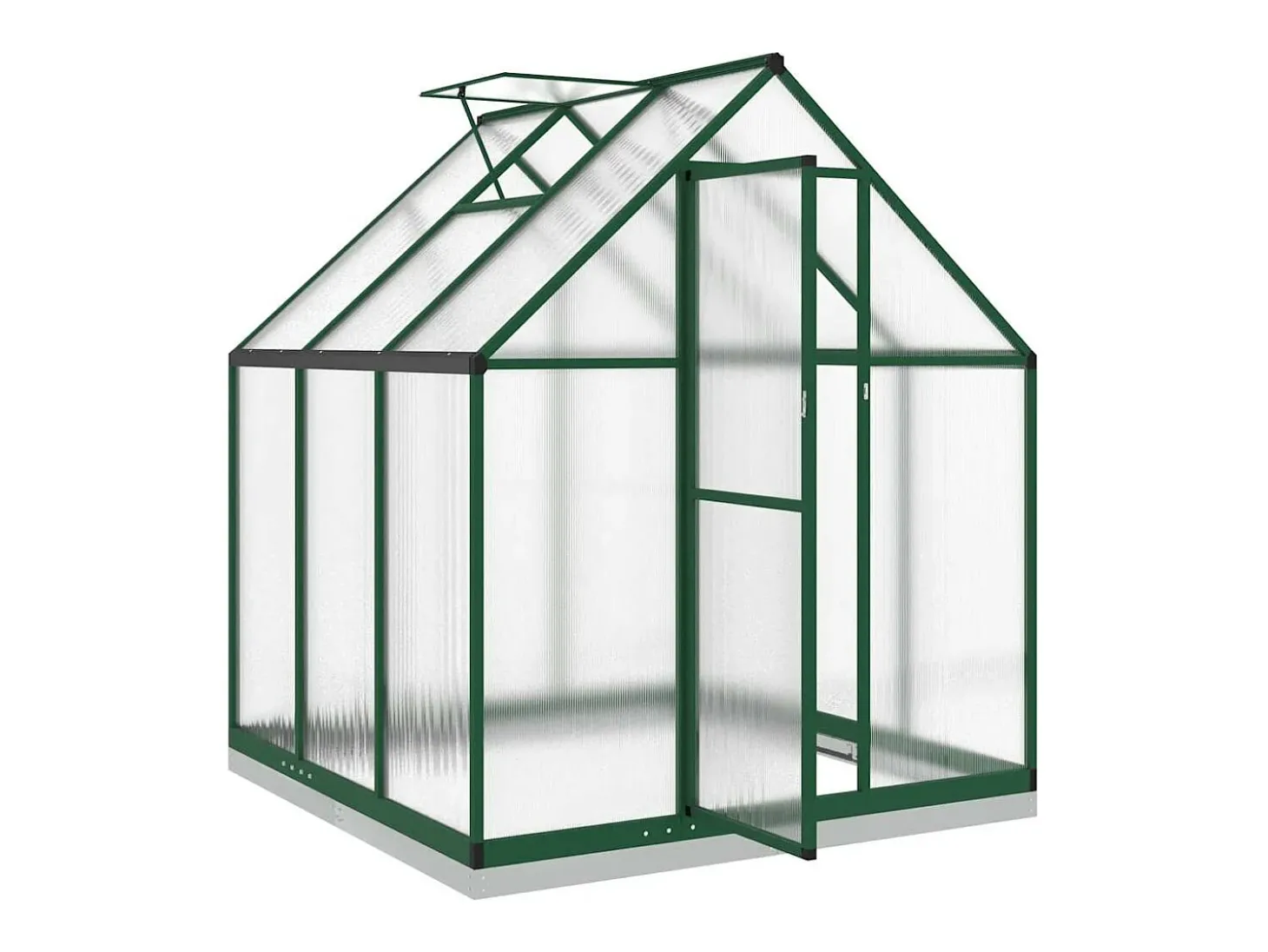 Estufa tipo tenda para plantas flores e hortaliças com estrutura de base 169 x 169 x 202 cm alumínio verde 02_0044491
