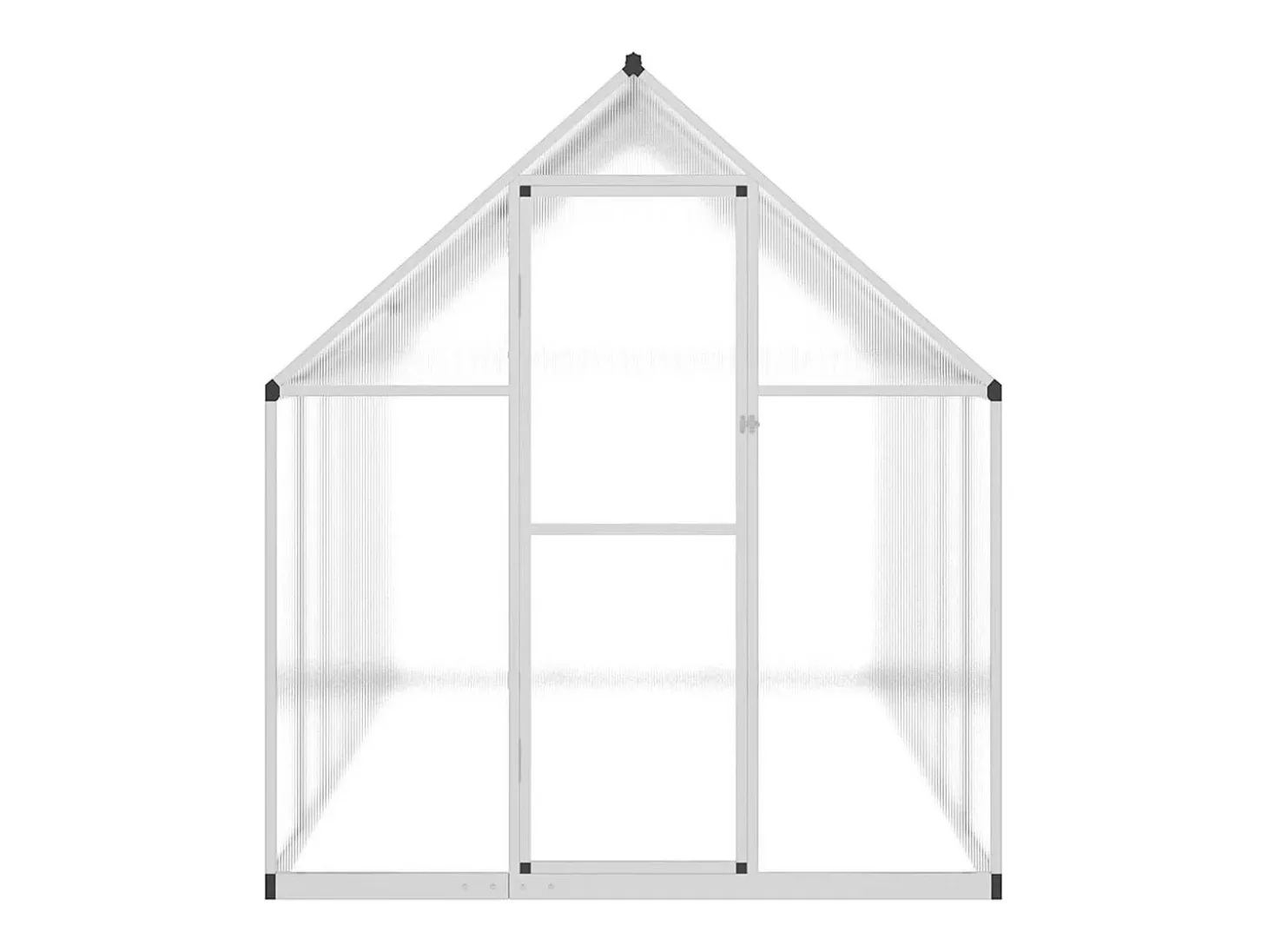Estufa tipo tenda para plantas flores e hortaliças com base prateada 334 x 169 x 195 cm alumínio prata 02_0044523