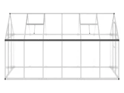 Estufa tipo tenda para plantas flores e hortaliças com base prateada 334 x 169 x 195 cm alumínio prata 02_0044523