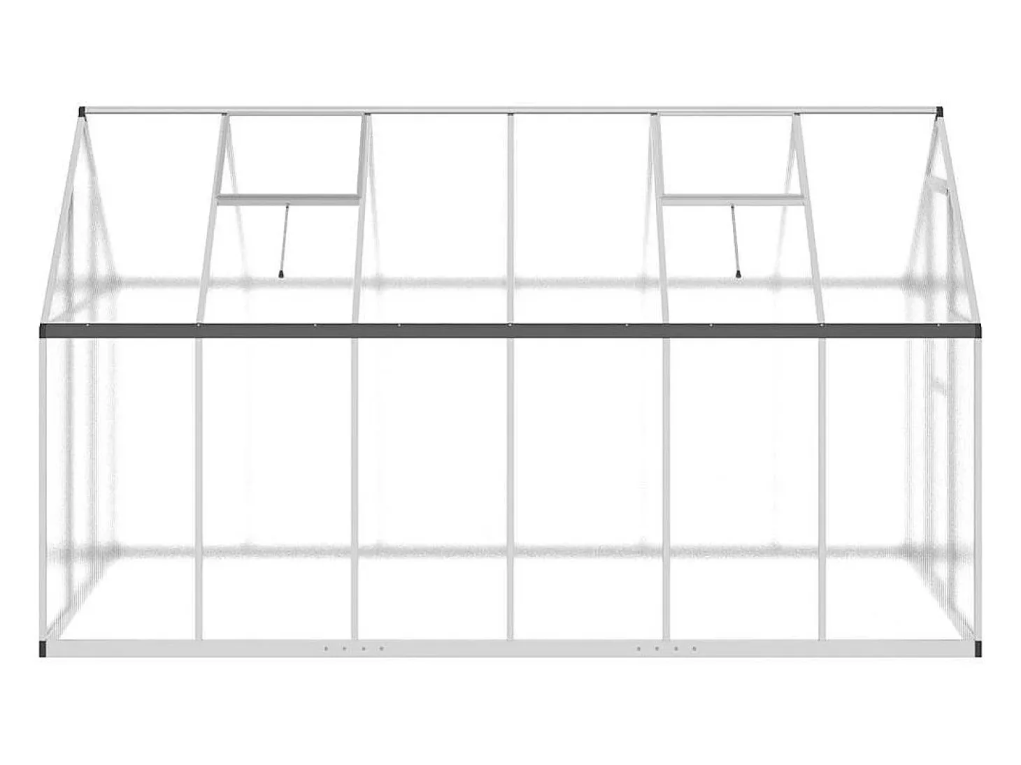 Estufa tipo tenda para plantas flores e hortaliças com base prateada 334 x 169 x 195 cm alumínio prata 02_0044523