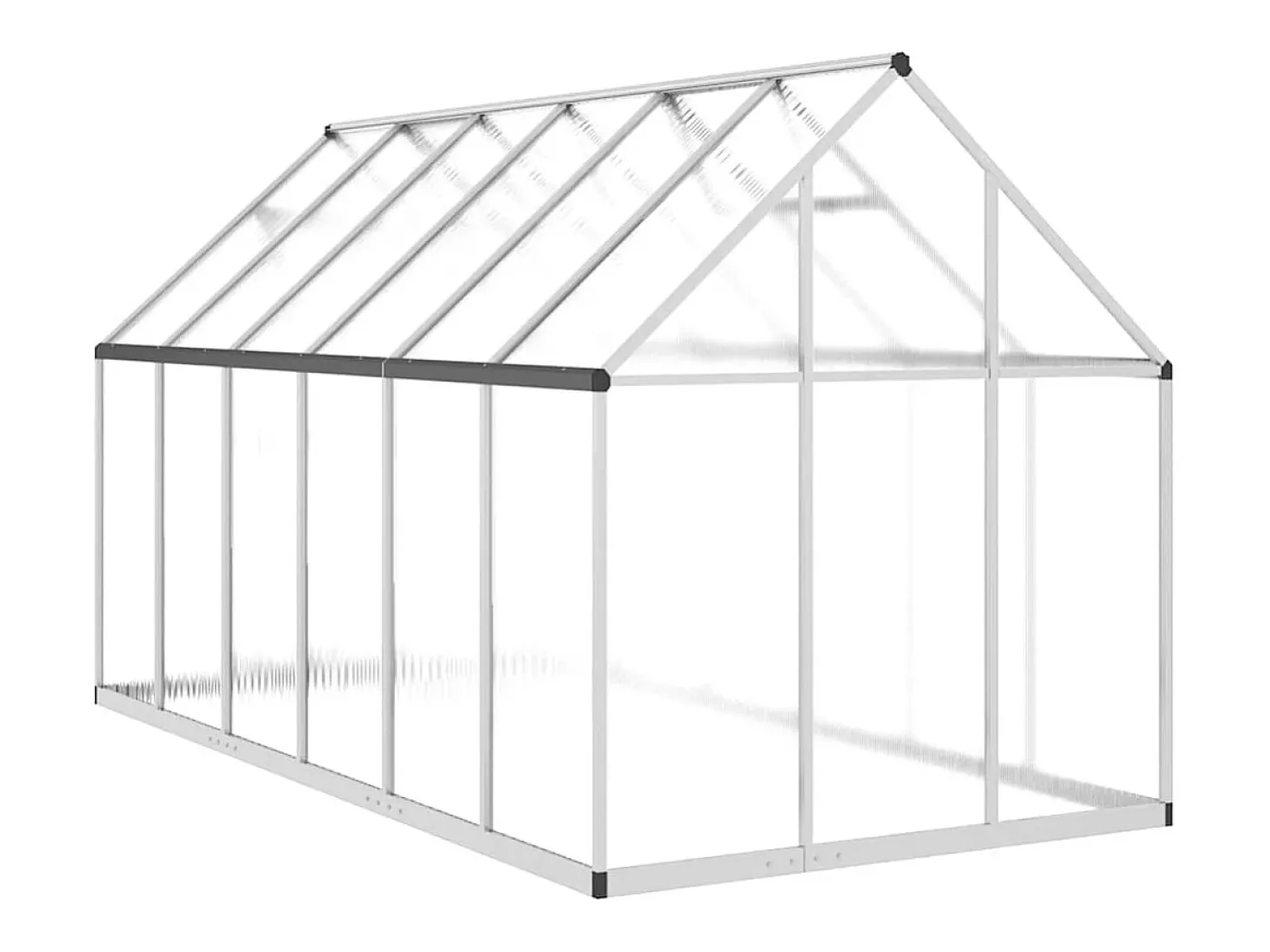 Estufa tipo tenda para plantas flores e hortaliças com base prateada 334 x 169 x 195 cm alumínio prata 02_0044523