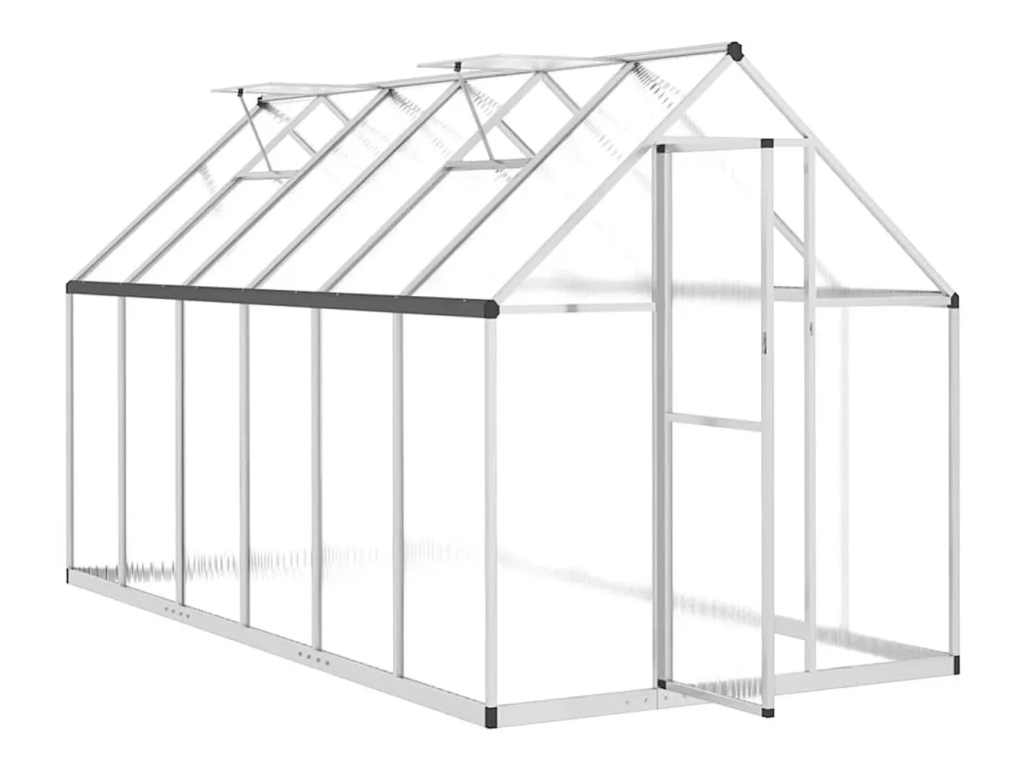 Estufa tipo tenda para plantas flores e hortaliças com base prateada 334 x 169 x 195 cm alumínio prata 02_0044523
