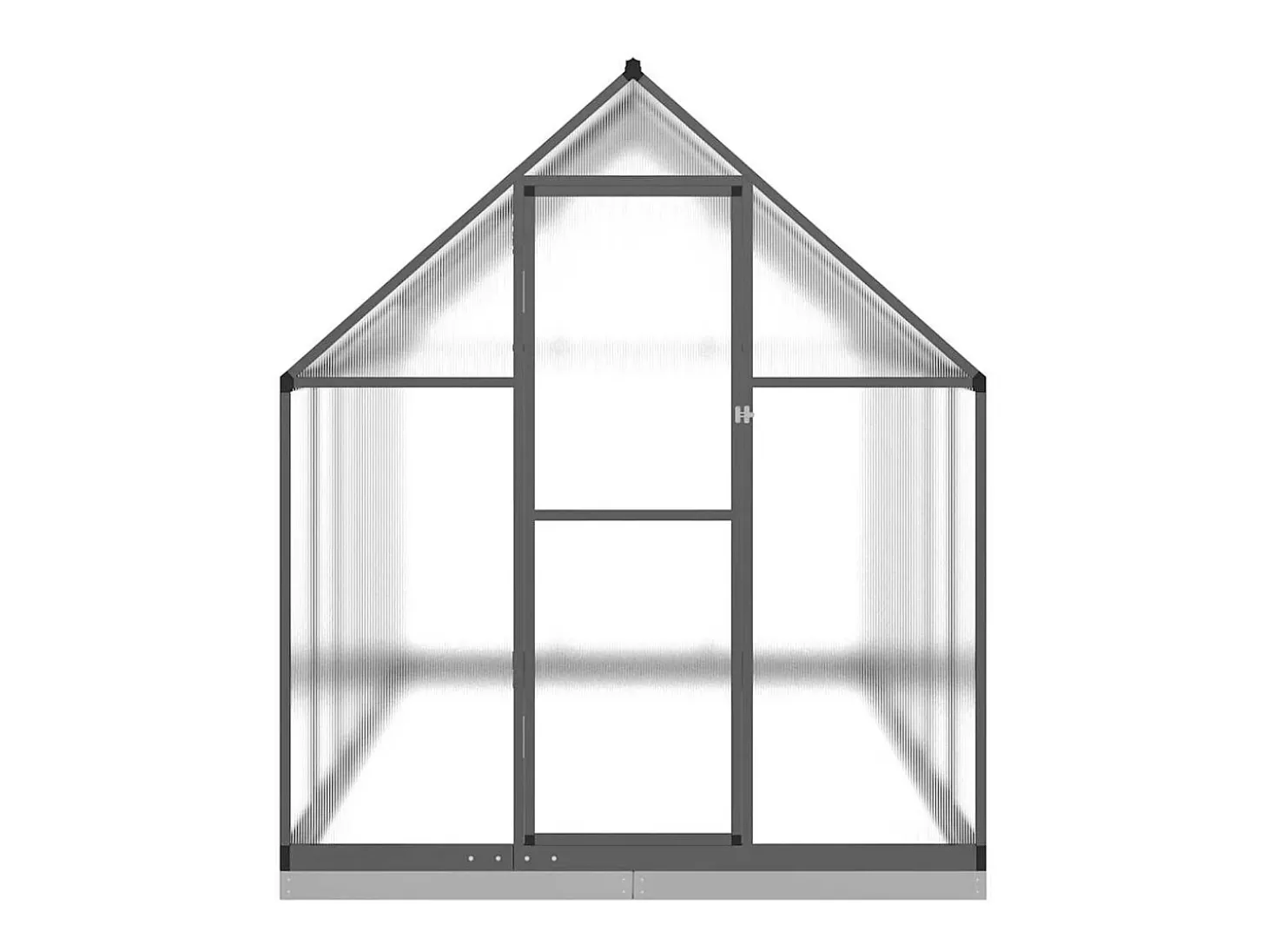 Estufa tipo tenda para plantas flores e hortaliças com estrutura de base 334 x 169 x 202 cm alumínio antracite 02_0044503