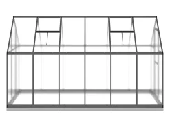 Estufa tipo tenda para plantas flores e hortaliças com estrutura de base 334 x 169 x 202 cm alumínio antracite 02_0044503