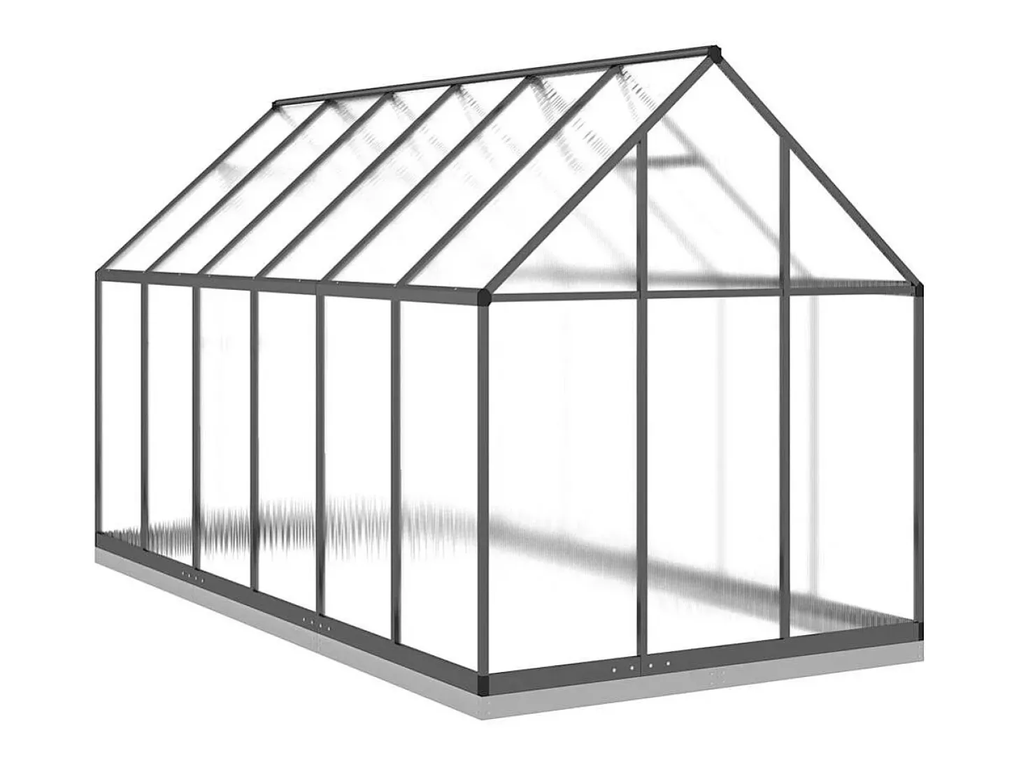 Estufa tipo tenda para plantas flores e hortaliças com estrutura de base 334 x 169 x 202 cm alumínio antracite 02_0044503