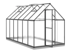 Estufa tipo tenda para plantas flores e hortaliças com estrutura de base 334 x 169 x 202 cm alumínio antracite 02_0044503