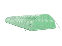 Estufa tipo tenda para plantas flores e hortaliças com estrutura de aço 80 m² 20 x 4 x 2 m verde 02_0044636