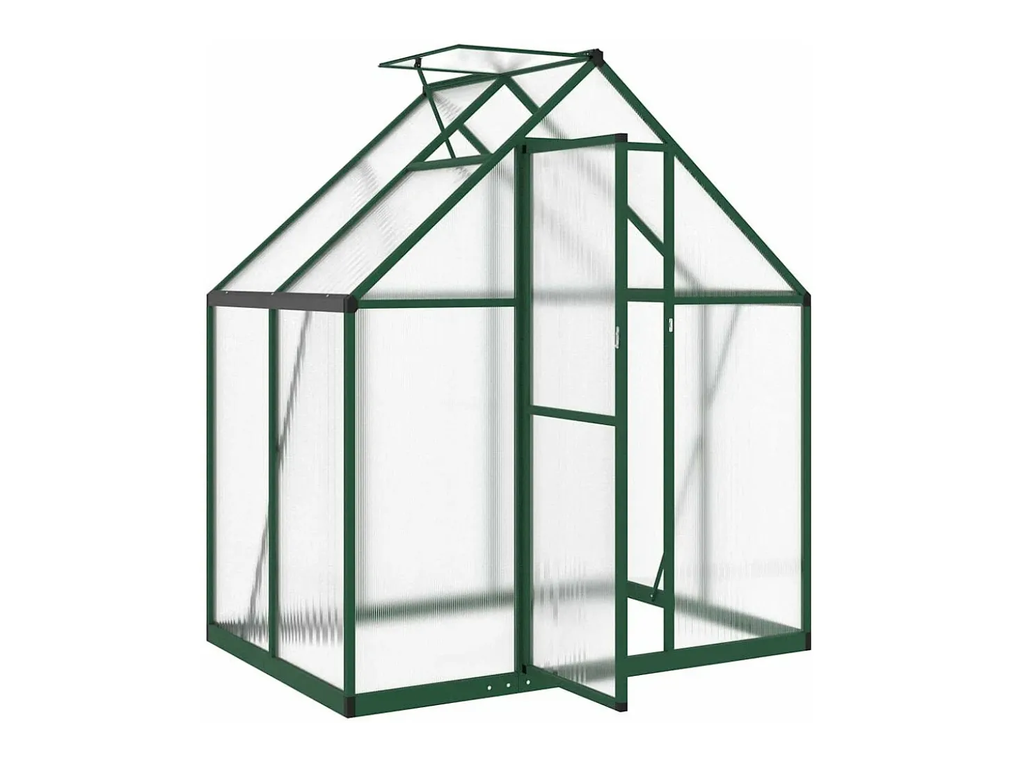 Estufa tipo tenda para plantas flores e hortaliças com estrutura de base 169 x 114 x 195 cm alumínio verde 02_0044485