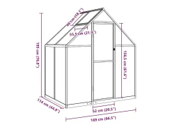 Estufa tipo tenda para plantas flores e hortaliças com estrutura de base 169 x 114 x 195 cm alumínio verde 02_0044485