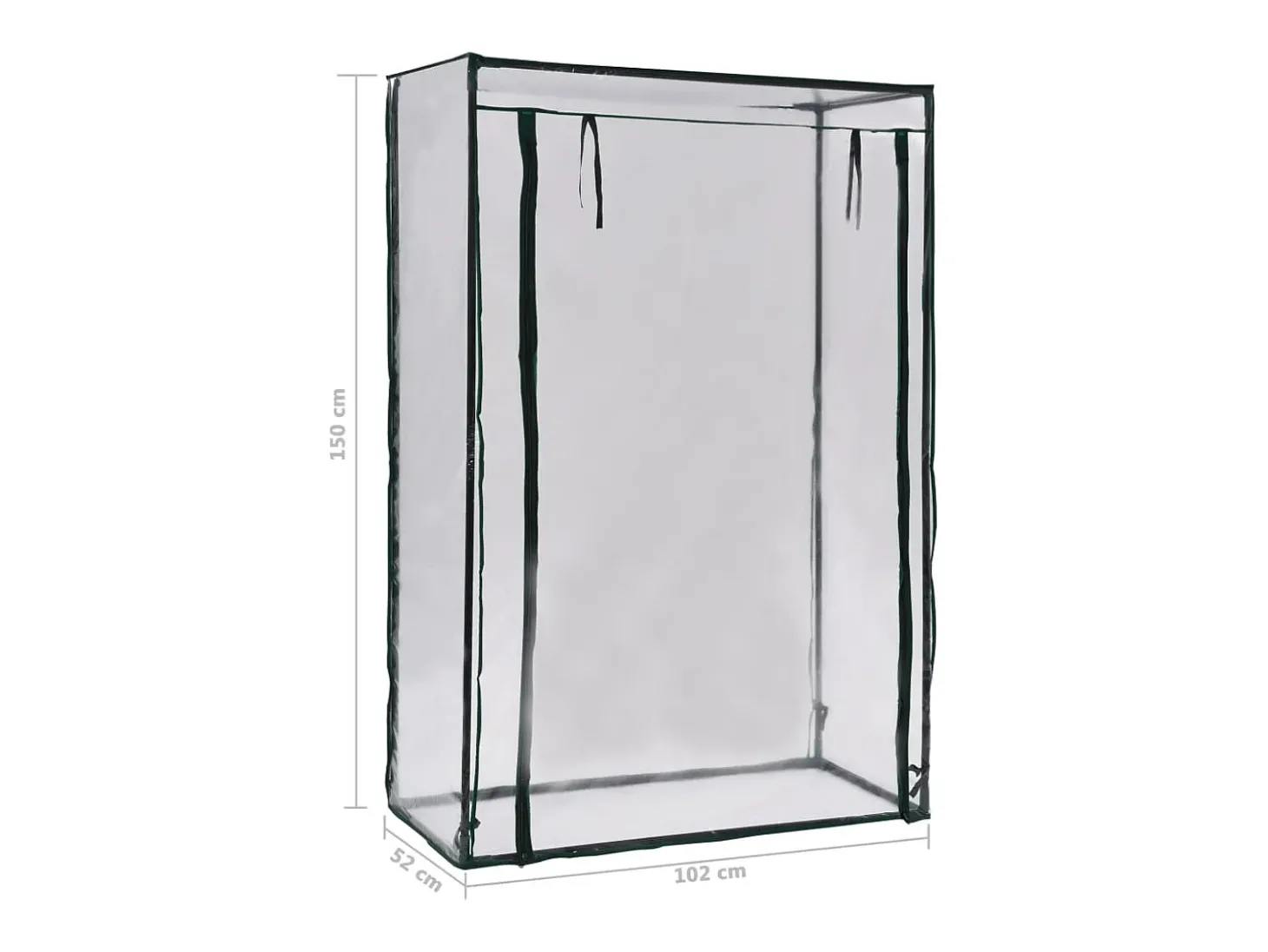 Estufa tipo tenda para plantas flores vegetais e tomates 102 x 52 x 150 cm transparente 02_0044665