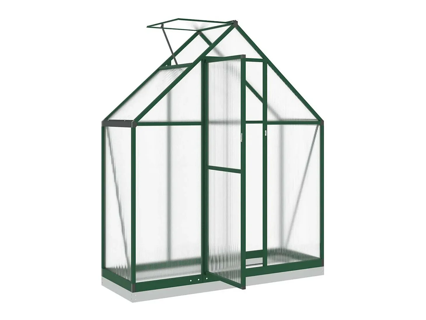 Estufa tipo tenda para plantas flores e hortaliças com estrutura de base 169 x 58 x 202 cm alumínio verde 02_0044495