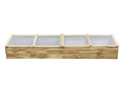 Estufa tipo tenda para plantas flores e hortaliças feita de madeira de pinho impregnada 200 x 50 x 35 cm marrom 02_0044654