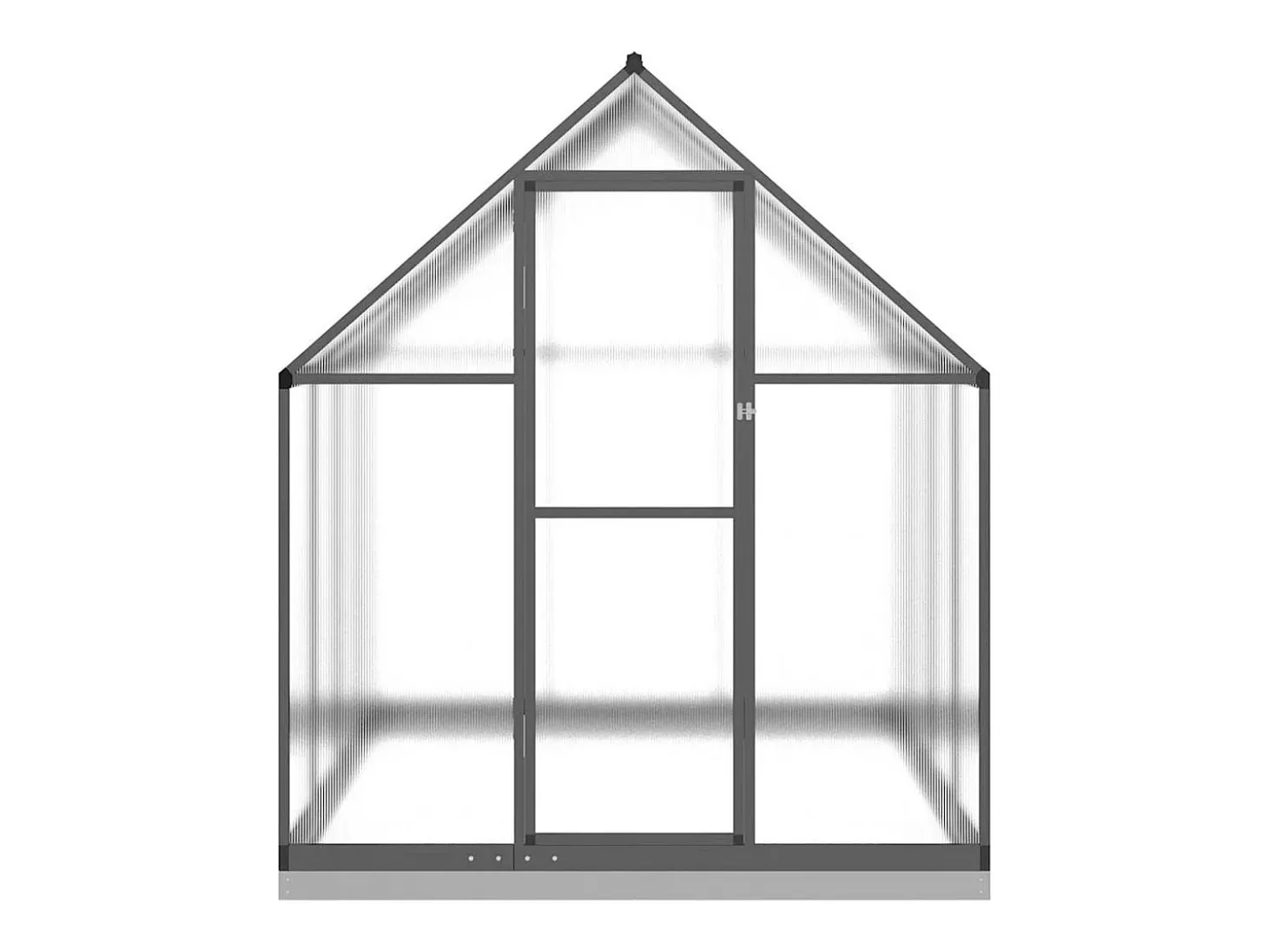 Estufa tipo tenda para plantas flores e hortaliças com estrutura de base 224 x 169 x 202 cm alumínio antracite 02_0044498