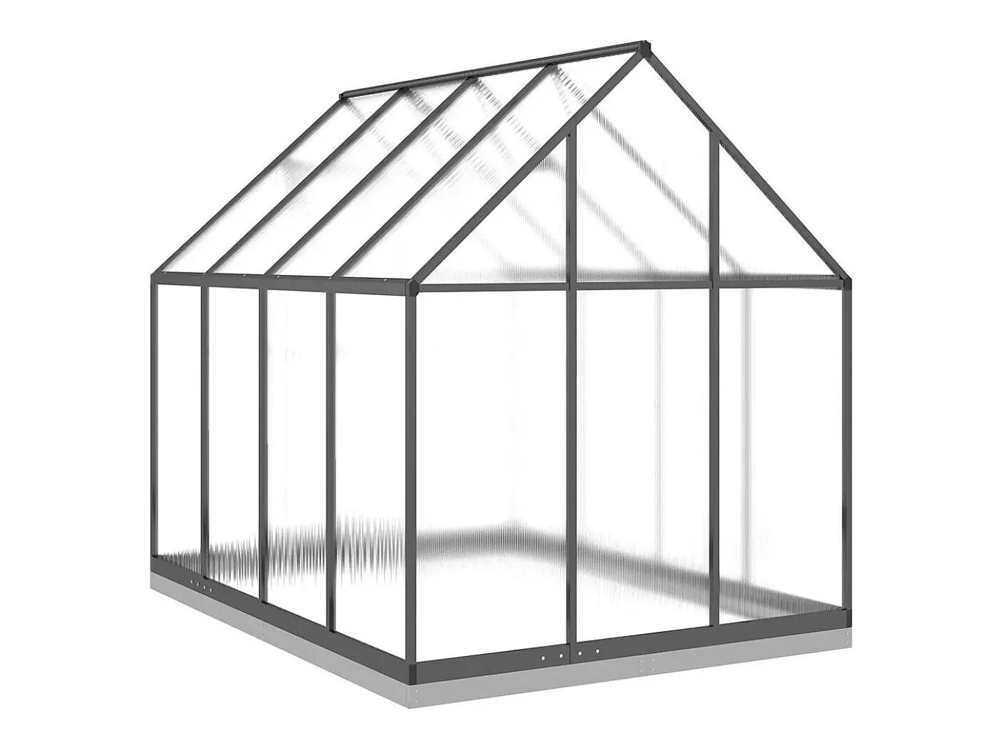 Estufa tipo tenda para plantas flores e hortaliças com estrutura de base 224 x 169 x 202 cm alumínio antracite 02_0044498