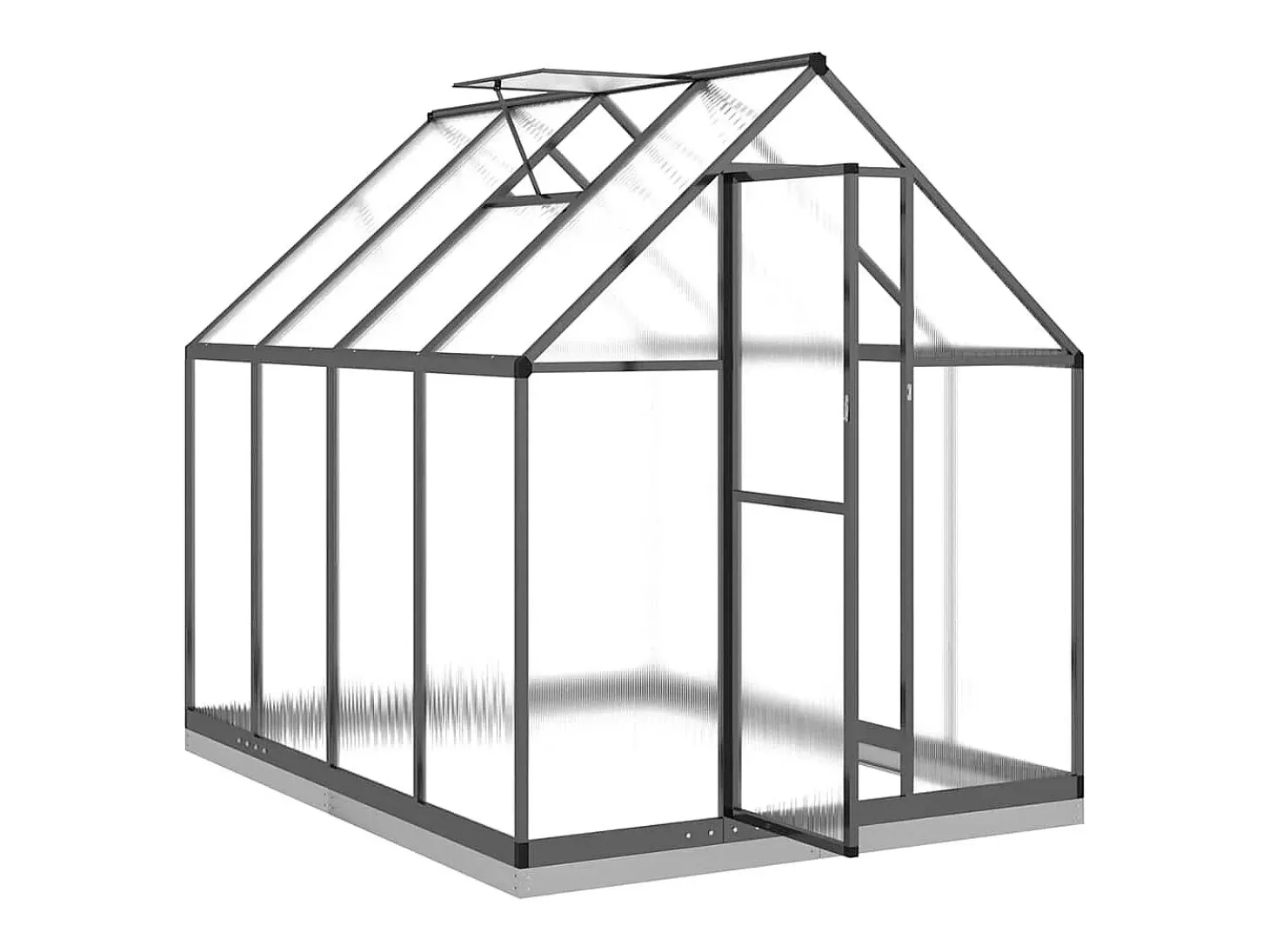 Estufa tipo tenda para plantas flores e hortaliças com estrutura de base 224 x 169 x 202 cm alumínio antracite 02_0044498