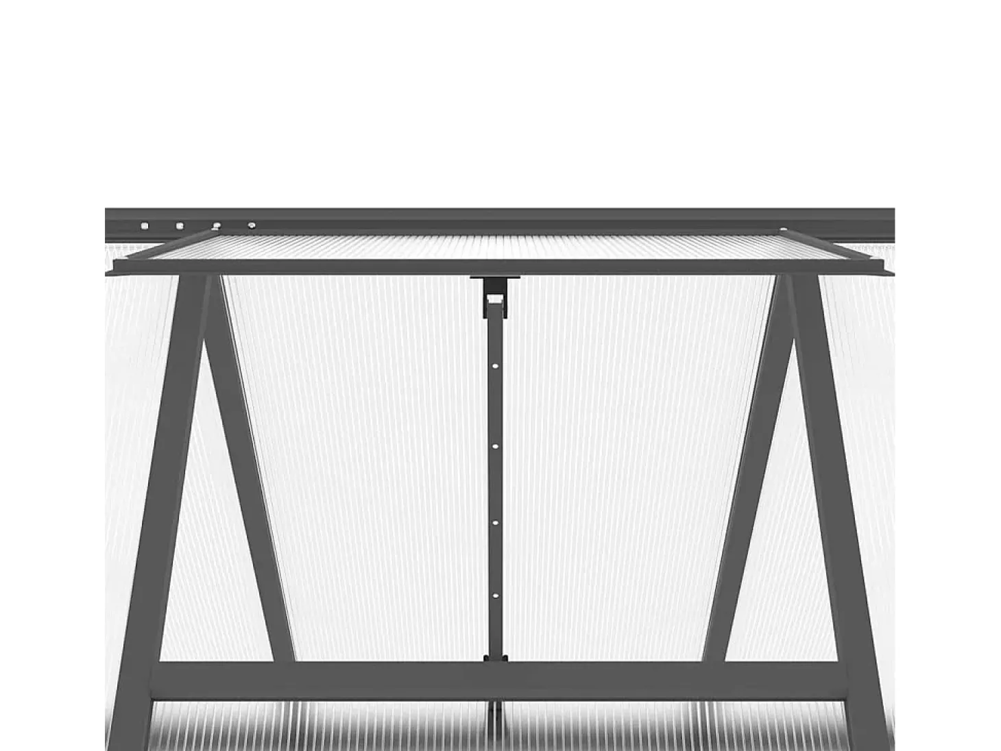 Estufa tipo tenda para plantas flores e hortaliças com estrutura de base 224 x 169 x 202 cm alumínio antracite 02_0044498
