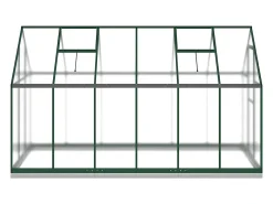 Estufa tipo tenda para plantas flores e hortaliças com estrutura de base 334 x 169 x 202 cm alumínio verde 02_0044504