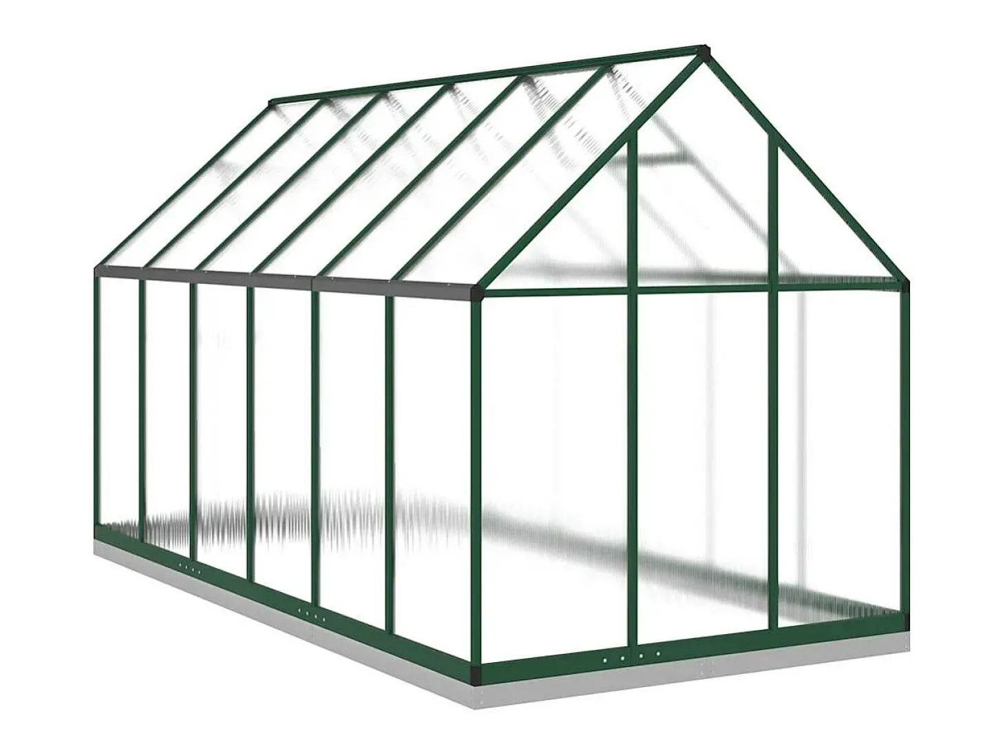 Estufa tipo tenda para plantas flores e hortaliças com estrutura de base 334 x 169 x 202 cm alumínio verde 02_0044504