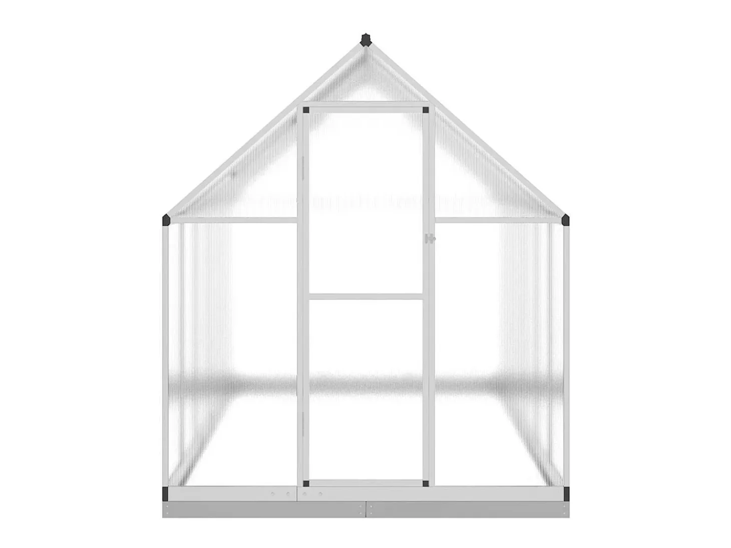 Estufa tipo tenda para plantas flores e hortaliças com base prateada 334 x 169 x 202 cm alumínio prata 02_0044524