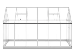 Estufa tipo tenda para plantas flores e hortaliças com base prateada 334 x 169 x 202 cm alumínio prata 02_0044524