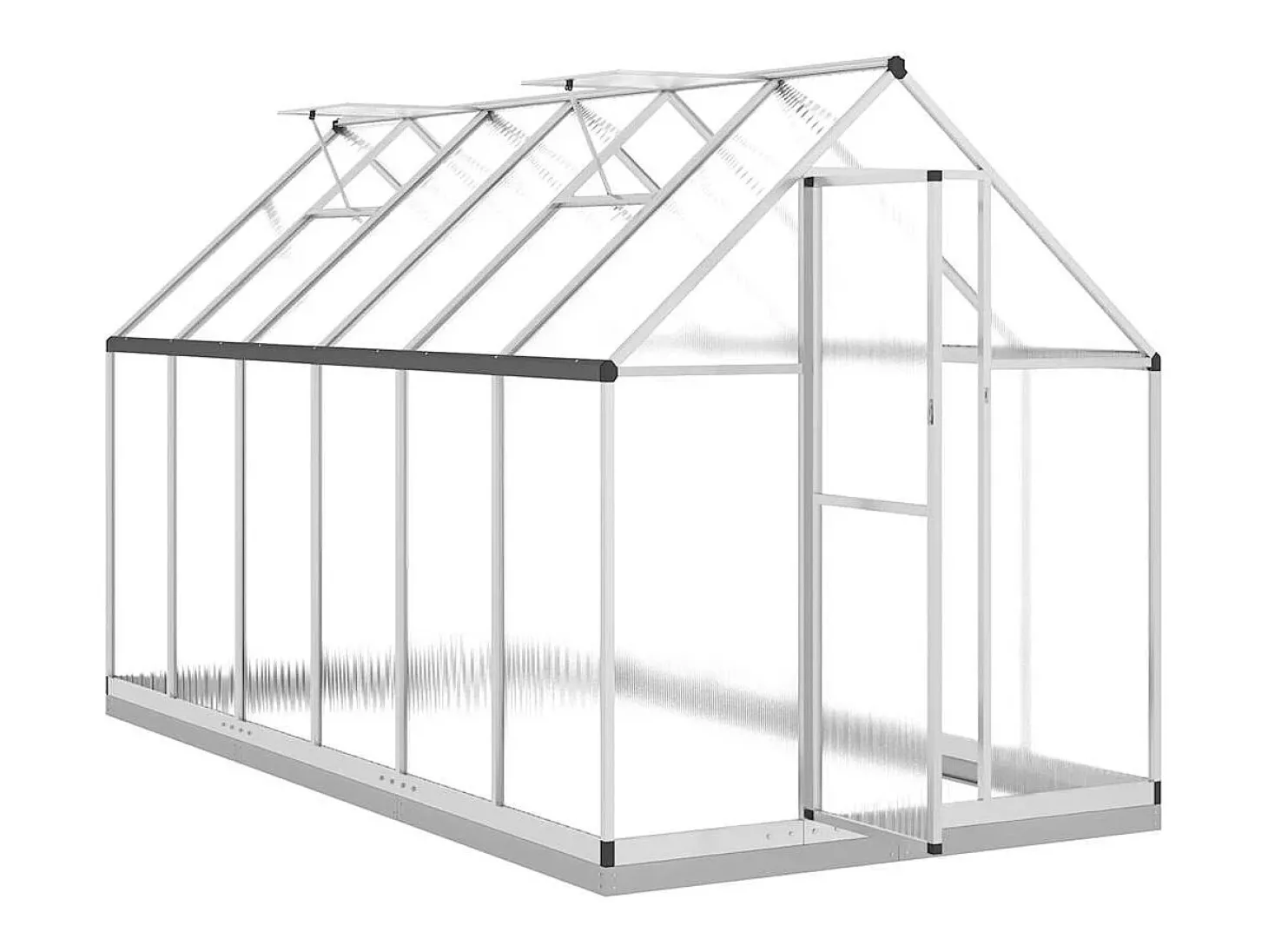 Estufa tipo tenda para plantas flores e hortaliças com base prateada 334 x 169 x 202 cm alumínio prata 02_0044524
