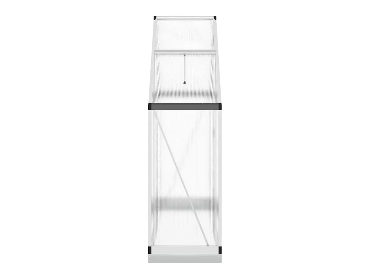 Estufa tipo tenda para plantas flores e hortaliças com base prateada 169 x 58 x 202 cm alumínio prata 02_0044520