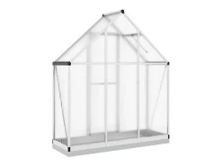 Estufa tipo tenda para plantas flores e hortaliças com base prateada 169 x 58 x 202 cm alumínio prata 02_0044520