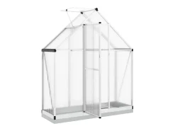 Estufa tipo tenda para plantas flores e hortaliças com base prateada 169 x 58 x 202 cm alumínio prata 02_0044520