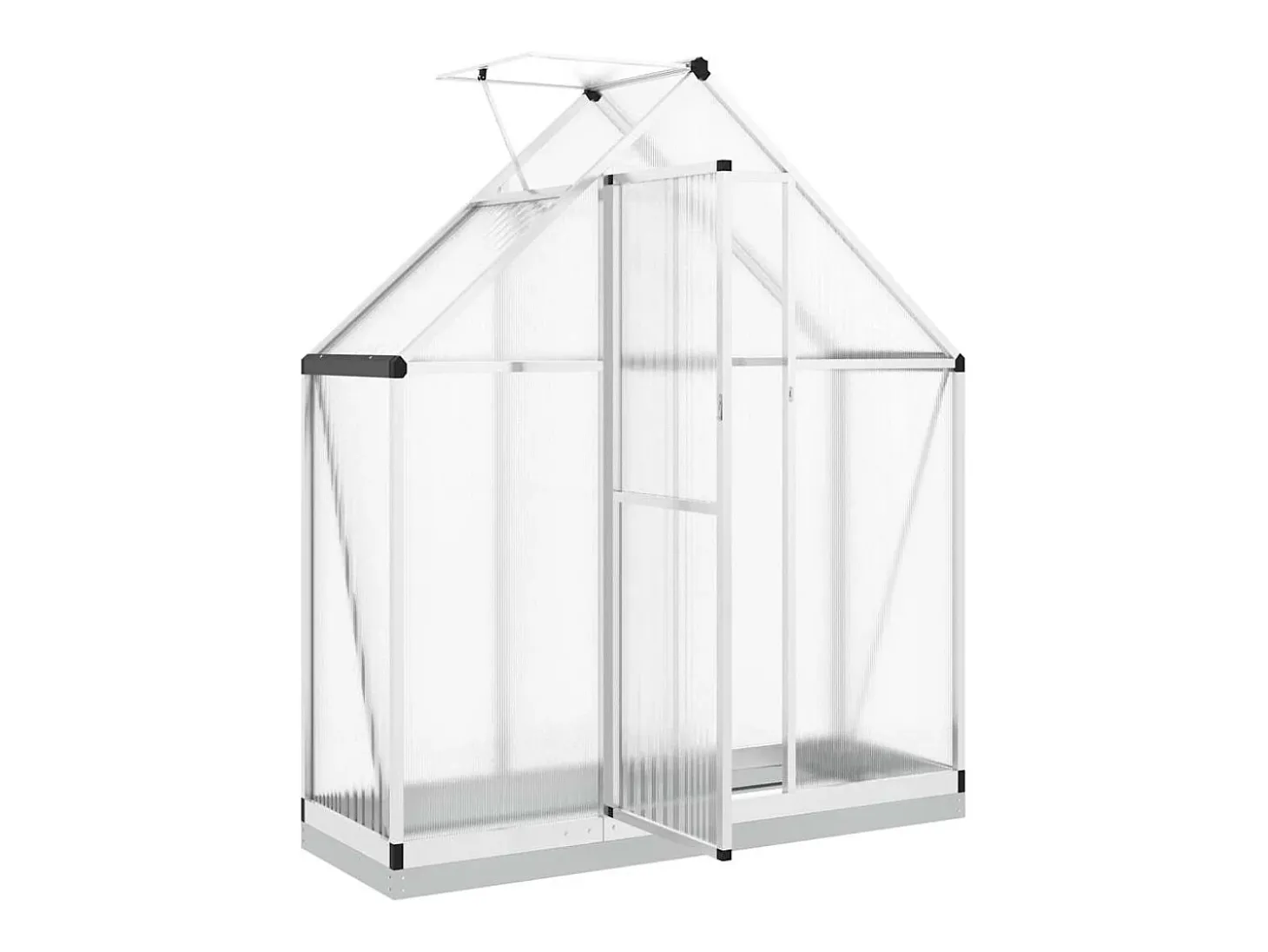 Estufa tipo tenda para plantas flores e hortaliças com base prateada 169 x 58 x 202 cm alumínio prata 02_0044520