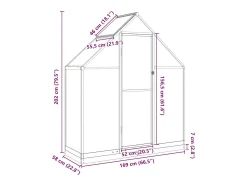 Estufa tipo tenda para plantas flores e hortaliças com base prateada 169 x 58 x 202 cm alumínio prata 02_0044520