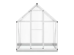 Estufa tipo tenda para plantas flores e hortaliças com base prateada 169 x 114 x 202 cm alumínio prata 02_0044518