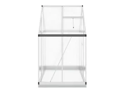 Estufa tipo tenda para plantas flores e hortaliças com base prateada 169 x 114 x 202 cm alumínio prata 02_0044518