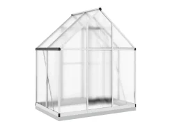 Estufa tipo tenda para plantas flores e hortaliças com base prateada 169 x 114 x 202 cm alumínio prata 02_0044518
